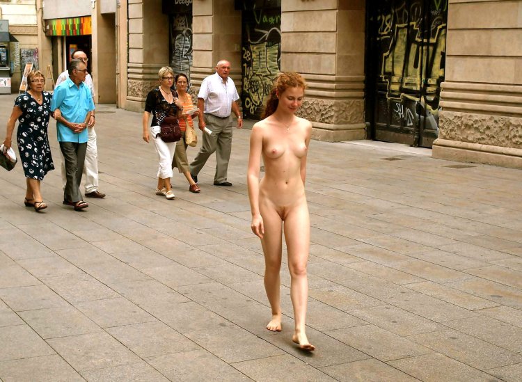 Naked on the street