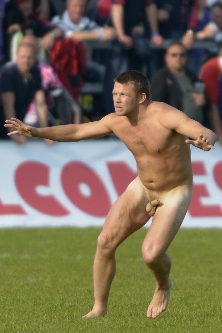 Naked football players