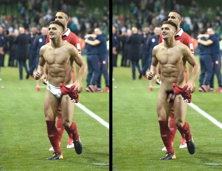 Naked football players without panties