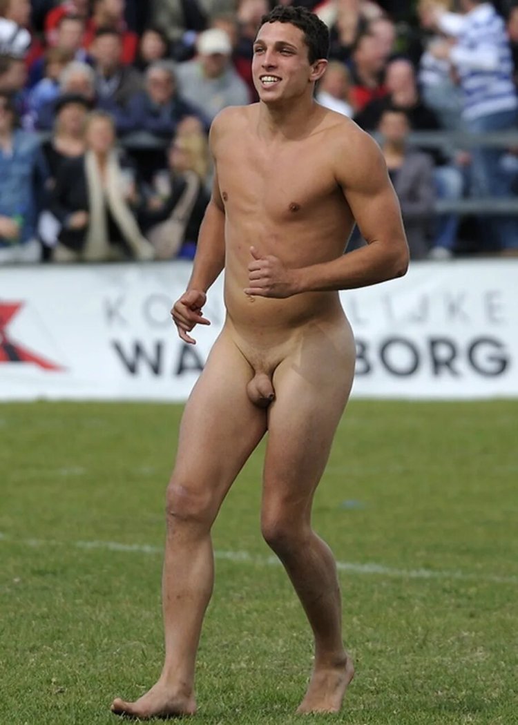 Naked football players