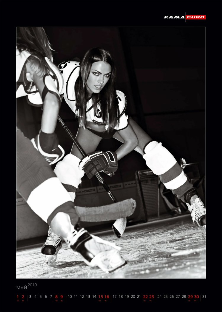 Girl hockey player