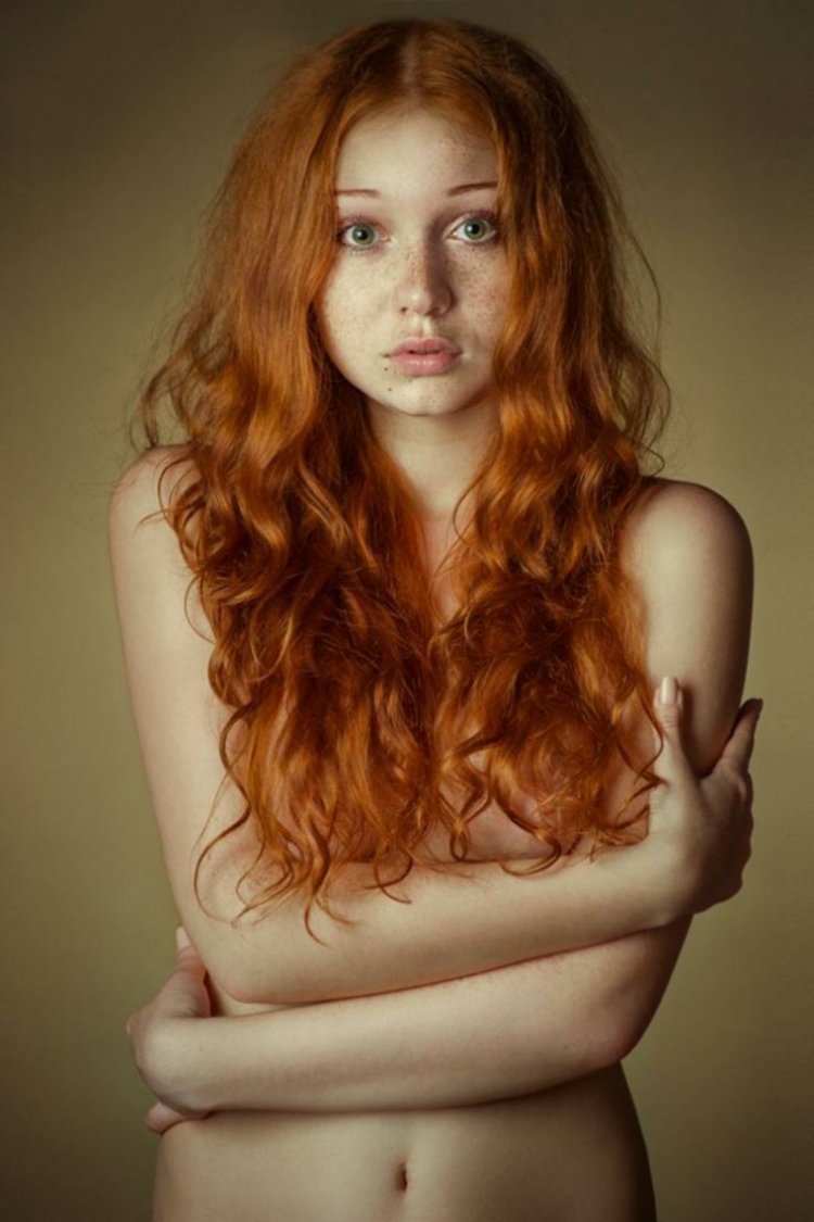 Beautiful girl with red hair