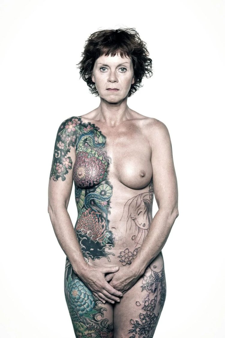 Naked women in tattoos