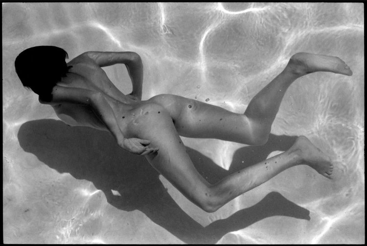 Naked girl underwater