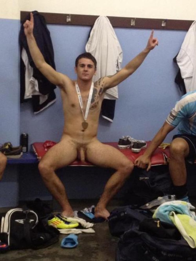 Naked guys in the locker room