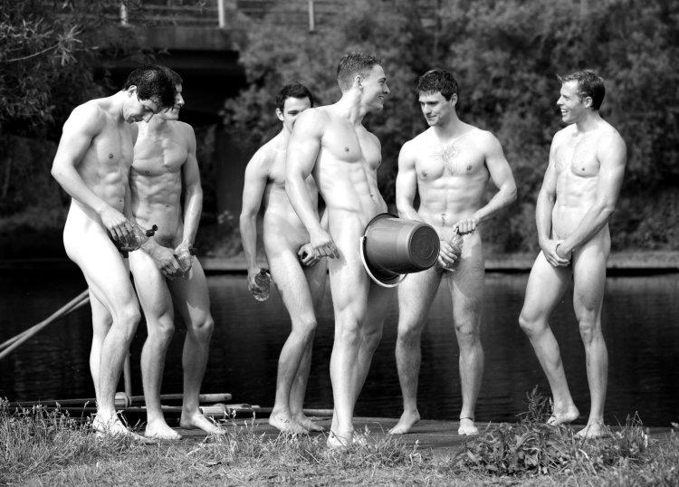 Naked athletes of men