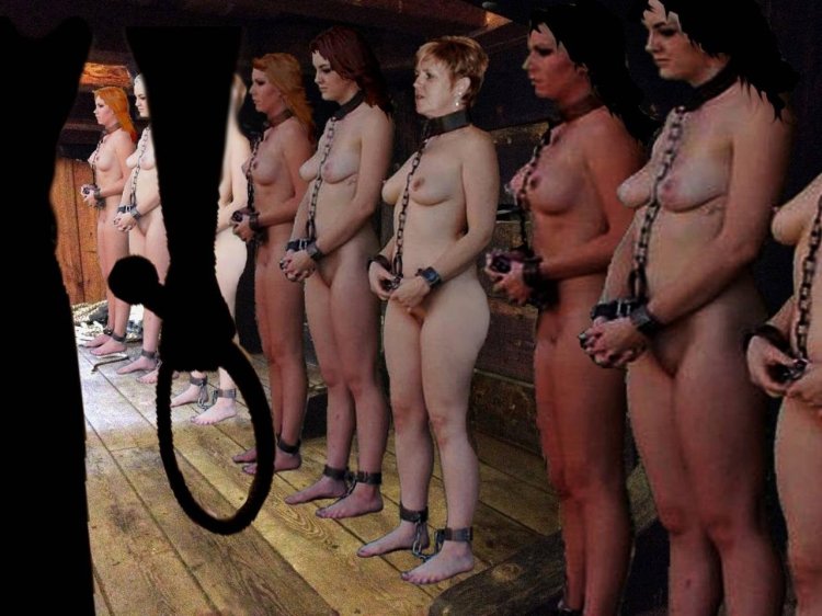 Naked slaves in the slaves market