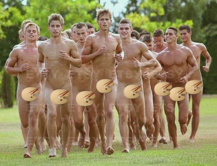 Several naked men