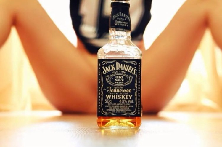 The bottle of Jack Daniels