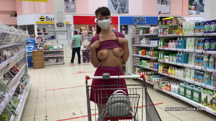 Girl in a supermarket